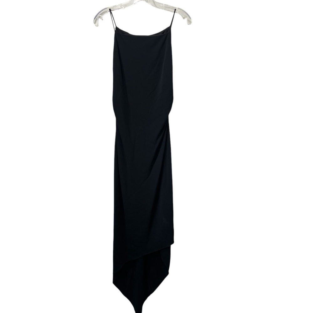 Rimini By Shaw Black Sleeveless Spaghetti Strap Dressβ Size 8 Bodycon Asymmetric